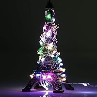 Vista 52 de RUICHEN Guirnalda de luces USB de 66 pies, 200 luces LED con interruptor de encendido/apagado (blanco frío, paquete de 2)