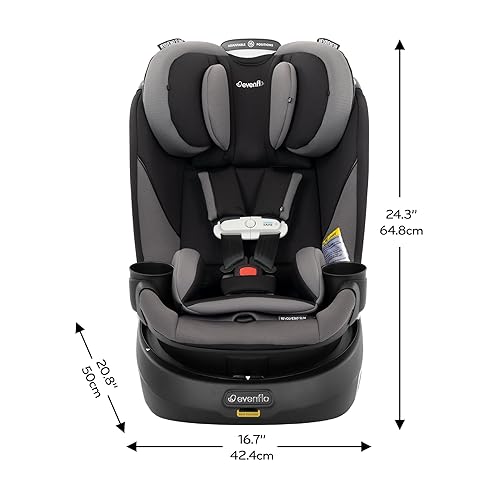 Miniatura 11 de Evenflo Gold Revolve360 Slim - Asiento giratorio 2 en 1 para automóvil con SensorSafe (negro obsidiana)