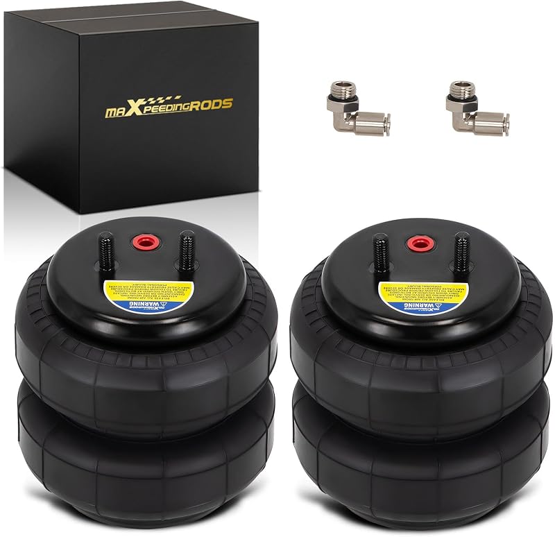 maXpeedingrods Replacement Air Spring Bags for Firestone 6781 | Air Suspension Bags Replace W21-760-6781, with Air Fittings, 2 Pack
