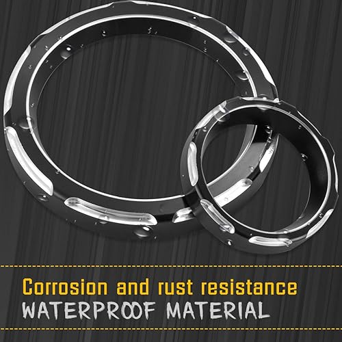 Miniatura 3 de KATUR Cubierta para velocímetro Electra Glide Gauge Cover Road King de 4 pulgadas, kit de bisel de ráfaga de calibre 2 pulgadas, compatible con