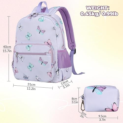 Miniatura 3 de Mygreen - Mochila escolar con bonitos diseños para niños y niñas, 11.5 x 15.7 x 5.1 pulgadas