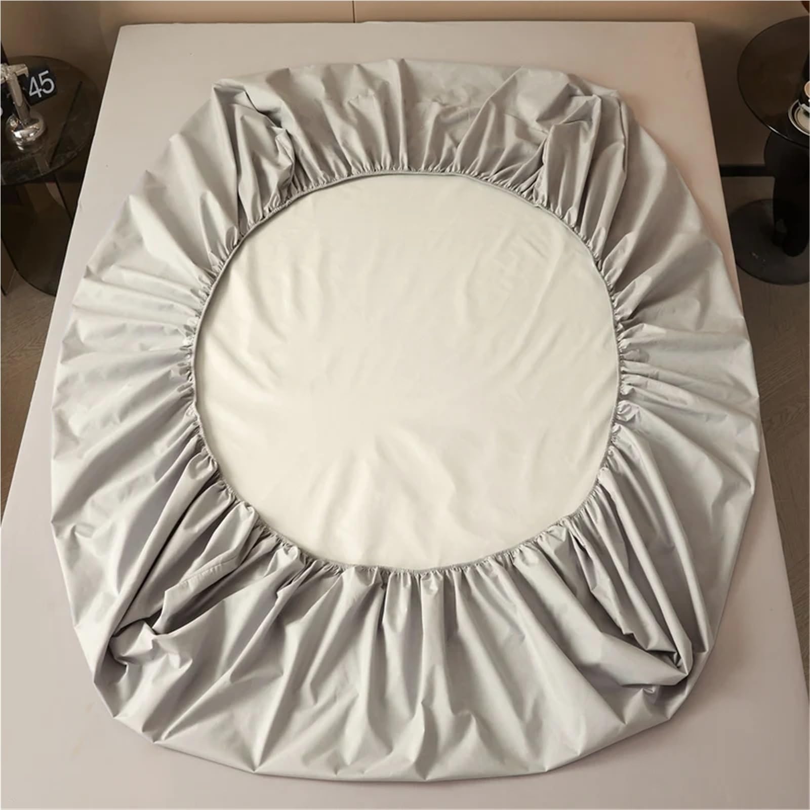 Funda de colchón algodón Impermeable, sábana Ajustable con Banda elástica, Funda Antideslizante, Protector, sin Fundas Almohada para ColchóN(Blue,180x220x25cm)