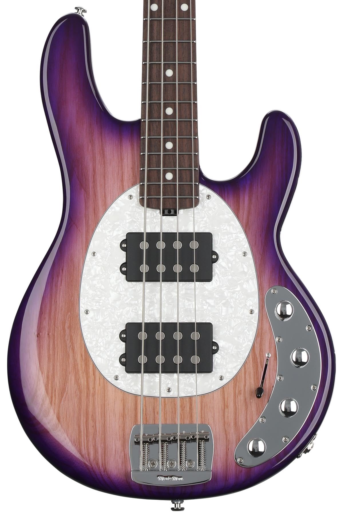 Ernie Ball Music Man StingRay Special 4 HH Bass Guitar - Purple Sunset, Rosewood Fingerboard