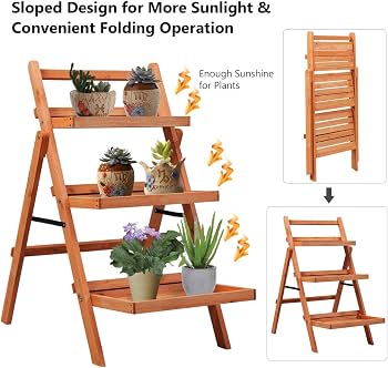 Amazon.com: Giantex 3-Tier Plant Stand Flower Rack Bonsai Pot