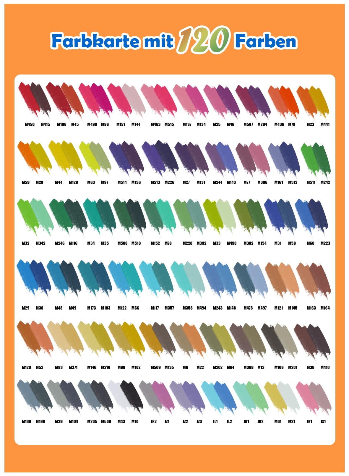 AEDAGA 60 Doppelspitze Acrylstifte, 120 Farben Pinselspitze Acrylic Marker