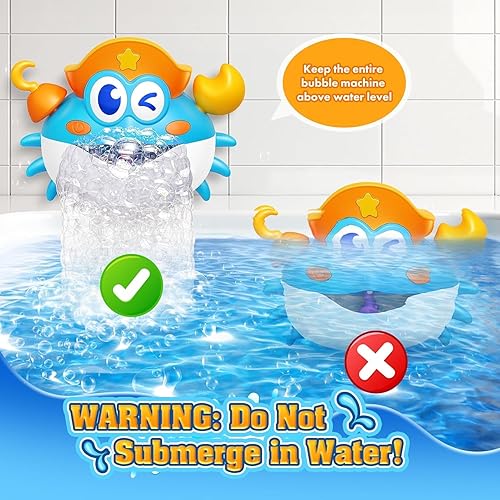 Miniatura 7 de Juguetes de baño, juguetes de baño iluminados para bebés, máquina de burbujas de baño con luz RGB colorida, gran cumpleaños para niños y niñas,