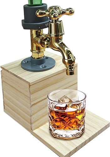 Miniatura 4 de Dispensador de licor de madera para bar casero, dispensador de vino de whisky con forma de grifo, accesorios de bar, regalos de whisky para hombres,
