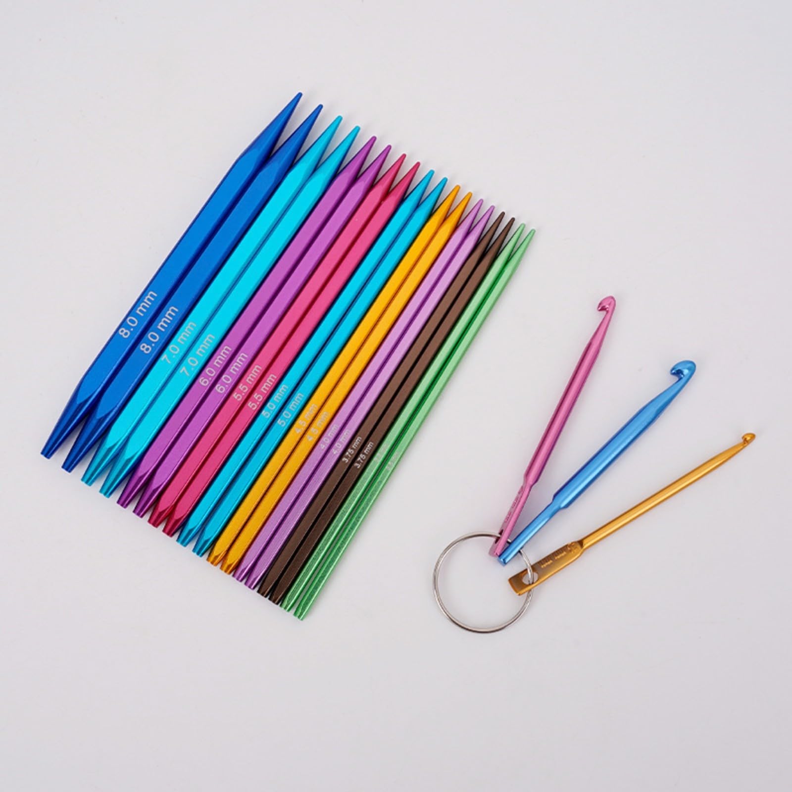 9 Piè til Tricot Coloré Aiguilles à Tricoter à Tige Carrée Étui Rangement Portable pr Tricoteurs du Textile