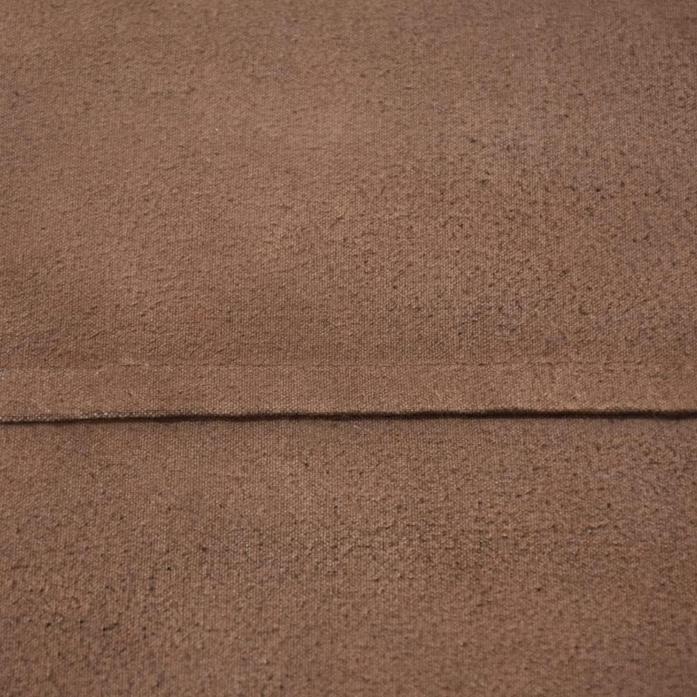 Handmade ECO-Friendly Square Shaped Stuffed Buffalo Leather Brown Pouf - 21" x 21" x 12', Square Shape, Brown Color, Plain Solid Design, Genunie Buffalo Leather