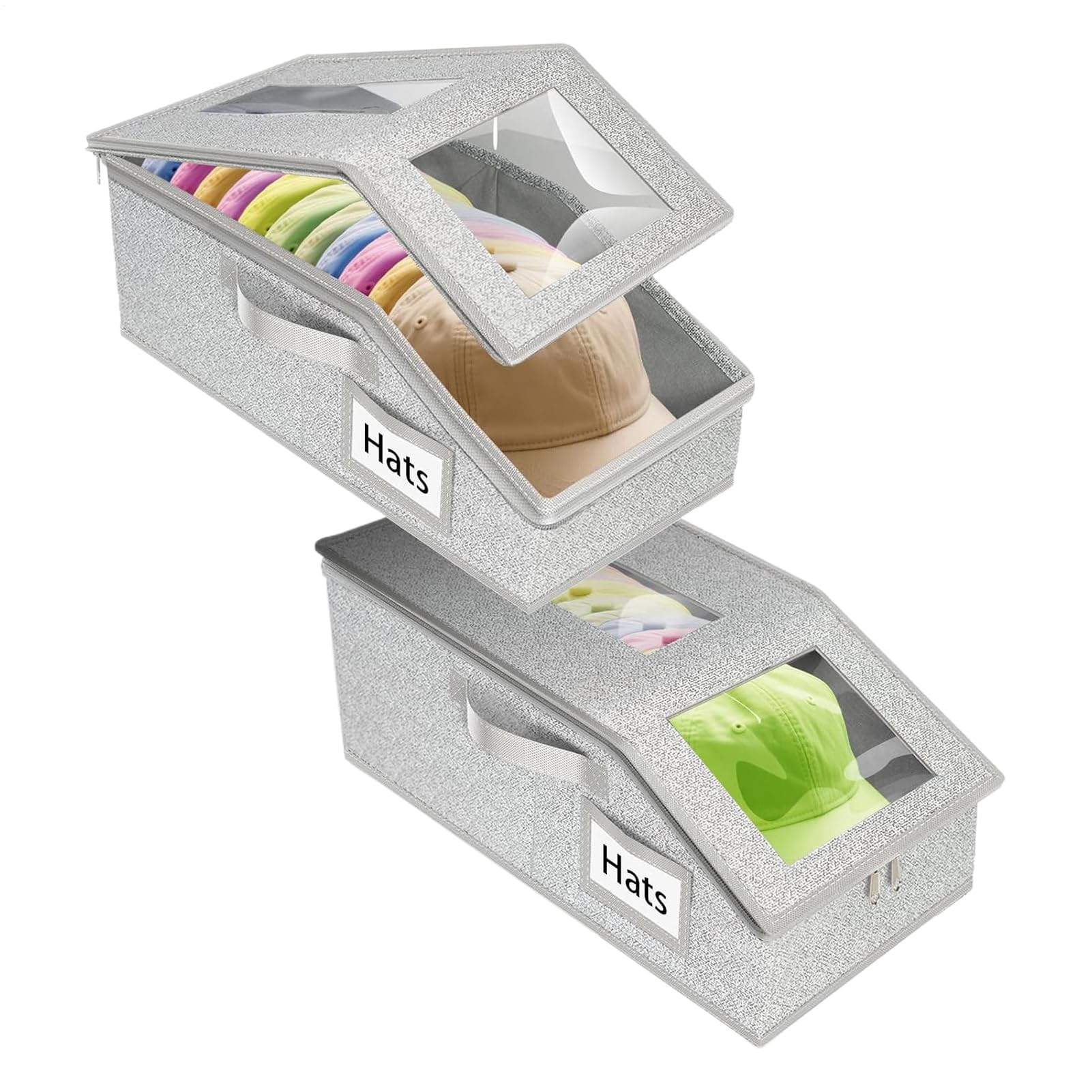 Organisateur de casquettes de baseball et boîte de rangement empilable pour placard de chambre