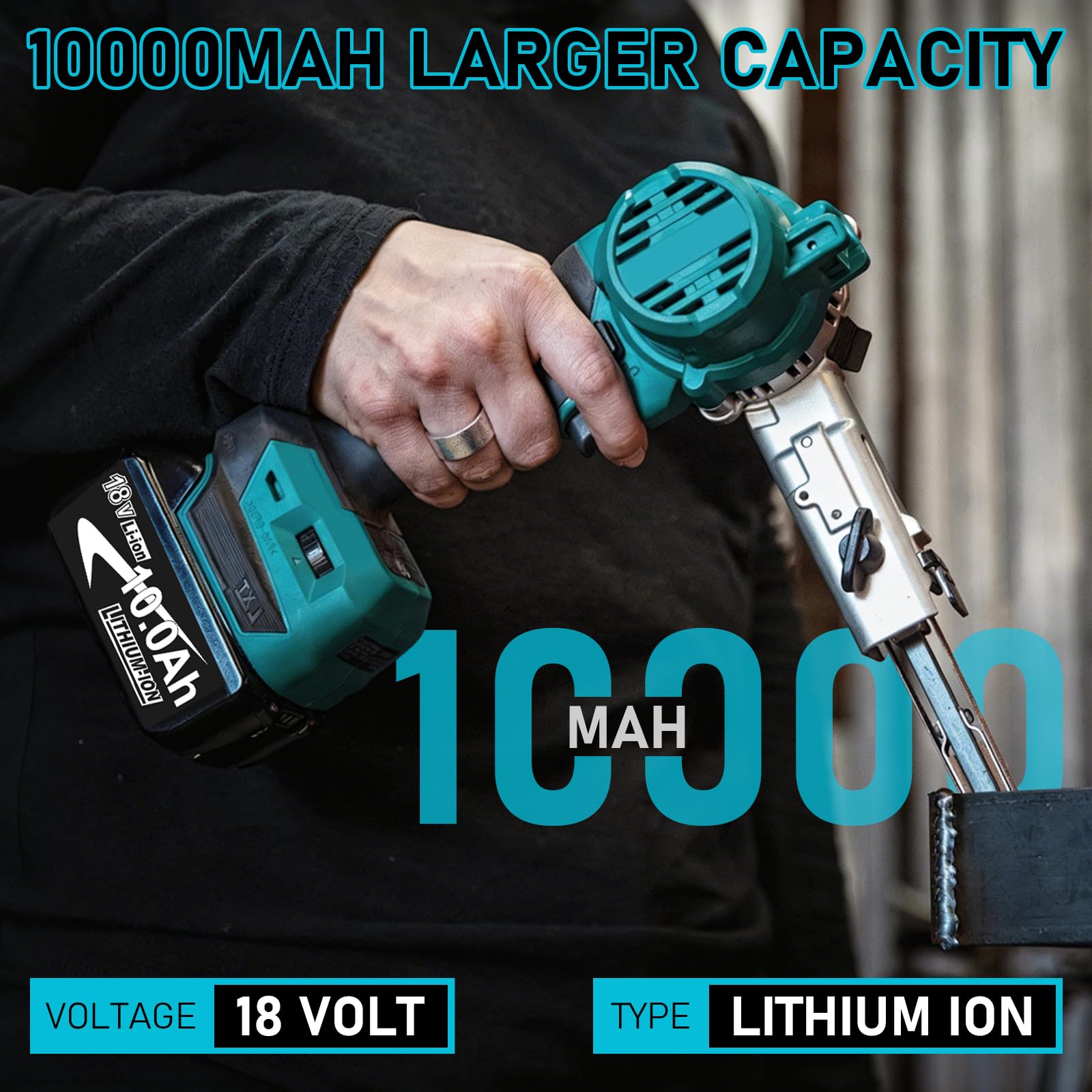 4Stück 10Ah Ersatzakkus für Makita Akku LXT BL1860B mit LED Anzeige | 10.0Ah Hohe Kapazität, LED-Ladeanzeige, Kompatibel BL1860B BL1850B BL1840B BL1830B BL1820, Für Alle LXT 18V Geräte
