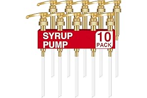 Gold Syrup Pump Bottle, Coffee Pump Dispenser Bottle 750ml