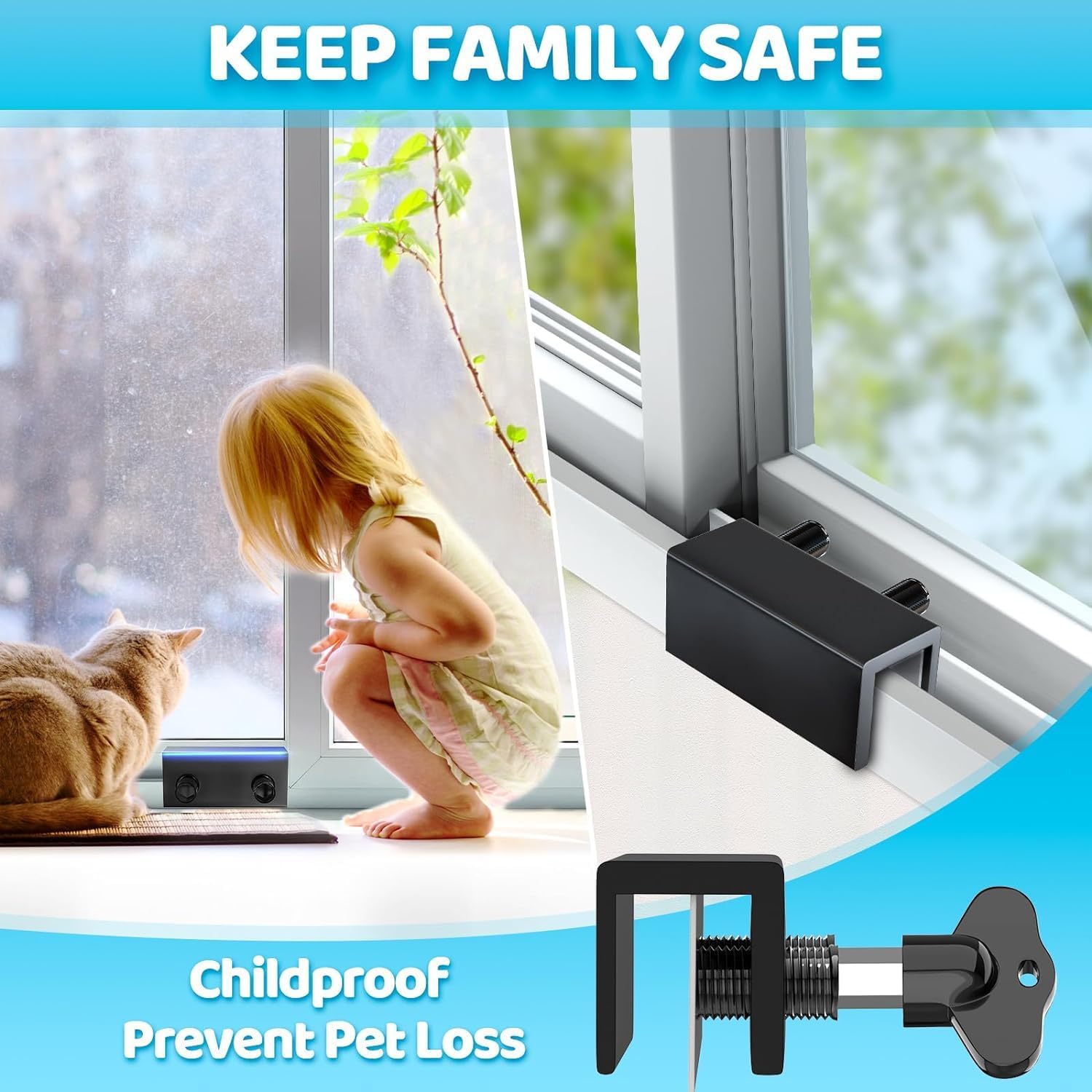 Hotel Door Lock 4 Sets With Key – Child Safety Security Locks For Up ...