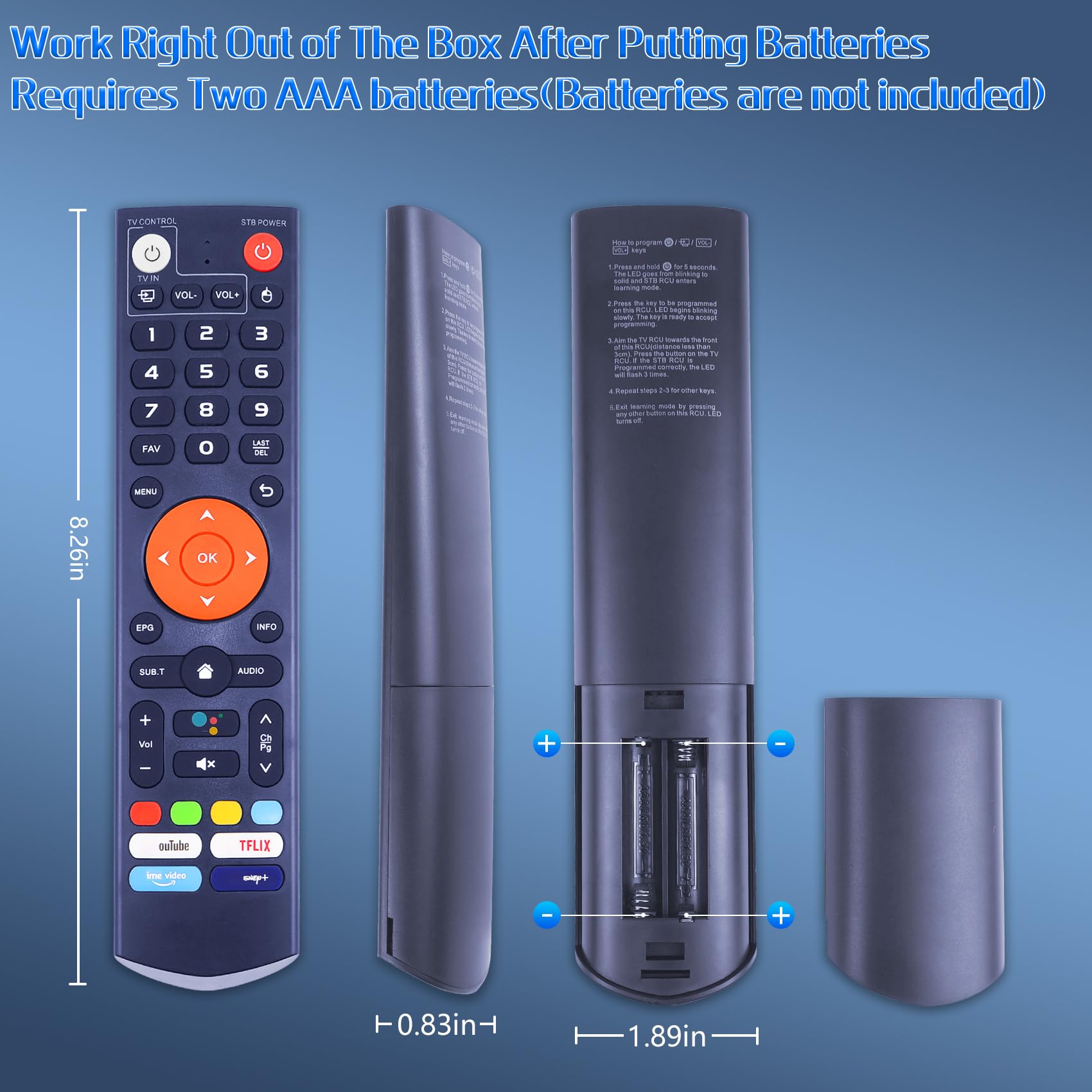 Mando a distancia de voz V3 Plus, repuesto compatible con vSeeBox V3 Plus V3 Pro Smart Bluetooth control remoto de voz