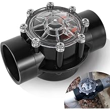 7305 Check Valve Replacement, 2 Inch or 2.5 Inch PVC One-Way Valve for Pool and Spa Plumbing Systems, Clear Cover Backflow Preventer for Inground & Above Ground Use