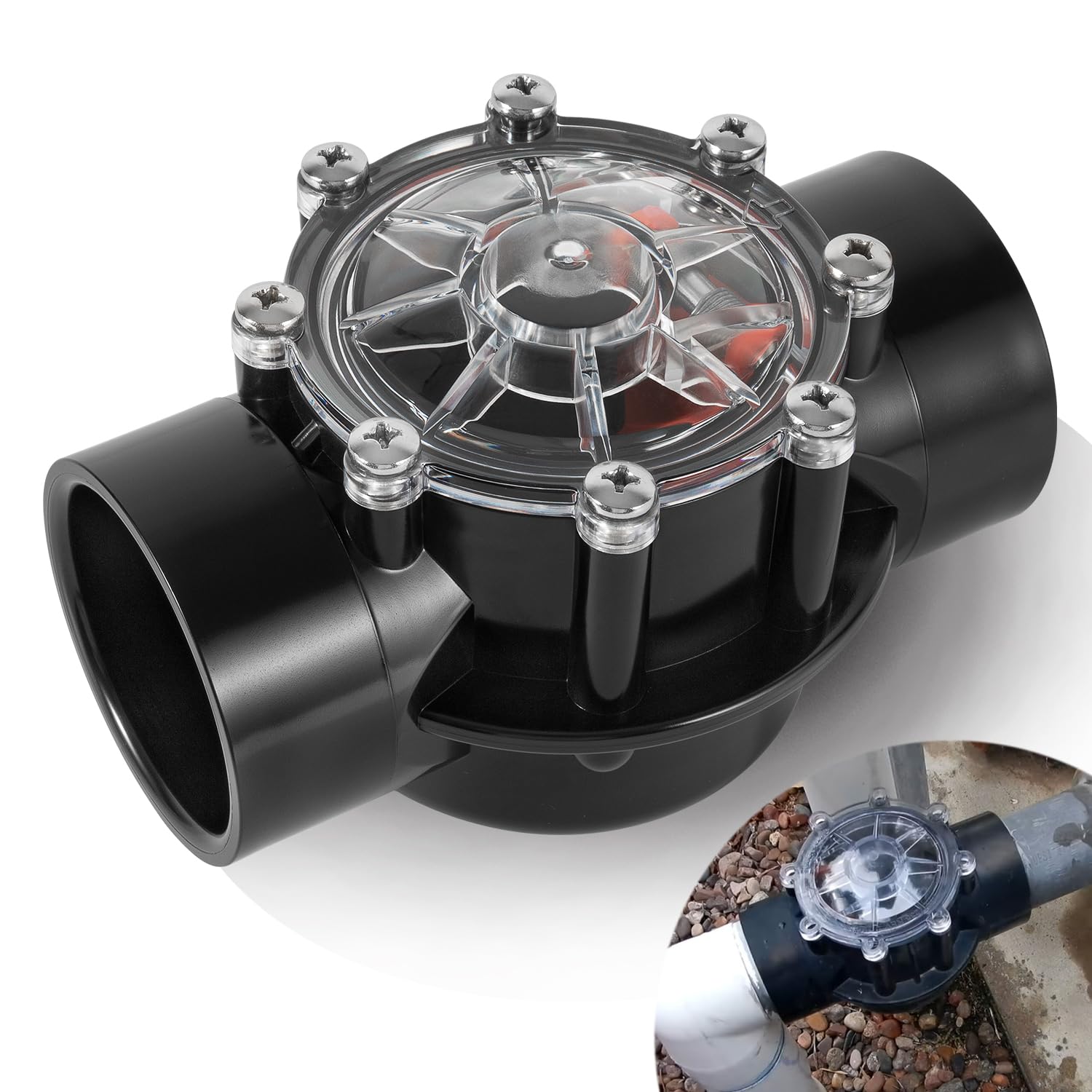 7305 Check Valve Replacement, 2 Inch or 2.5 Inch PVC One-Way Valve
