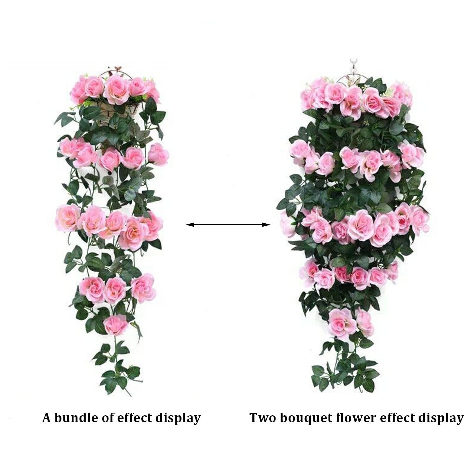 Künstliche Blumen Hängende Pflanzen Set 6 Stück Gefälschte Hängepflanzen für Haus Bauernhaus Indoor Veranda und Garten Dekoration Hängende Simulation Pflanzen für Draußen Haus Garten Wanddekoration