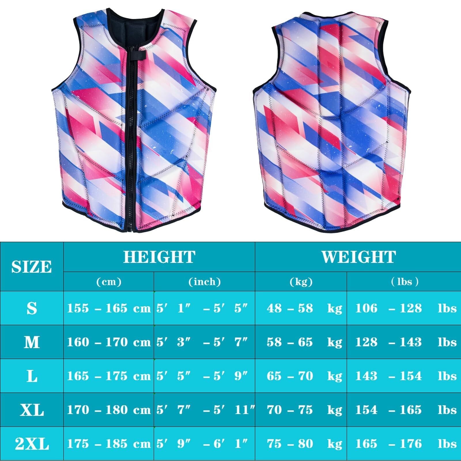 Unisex Portable Kamizelka do wędkarstwa muchowego z Neoprenu Wysoką Pływalnością dla Snorkelingu Surfingu Pływania Sportów Wodnych