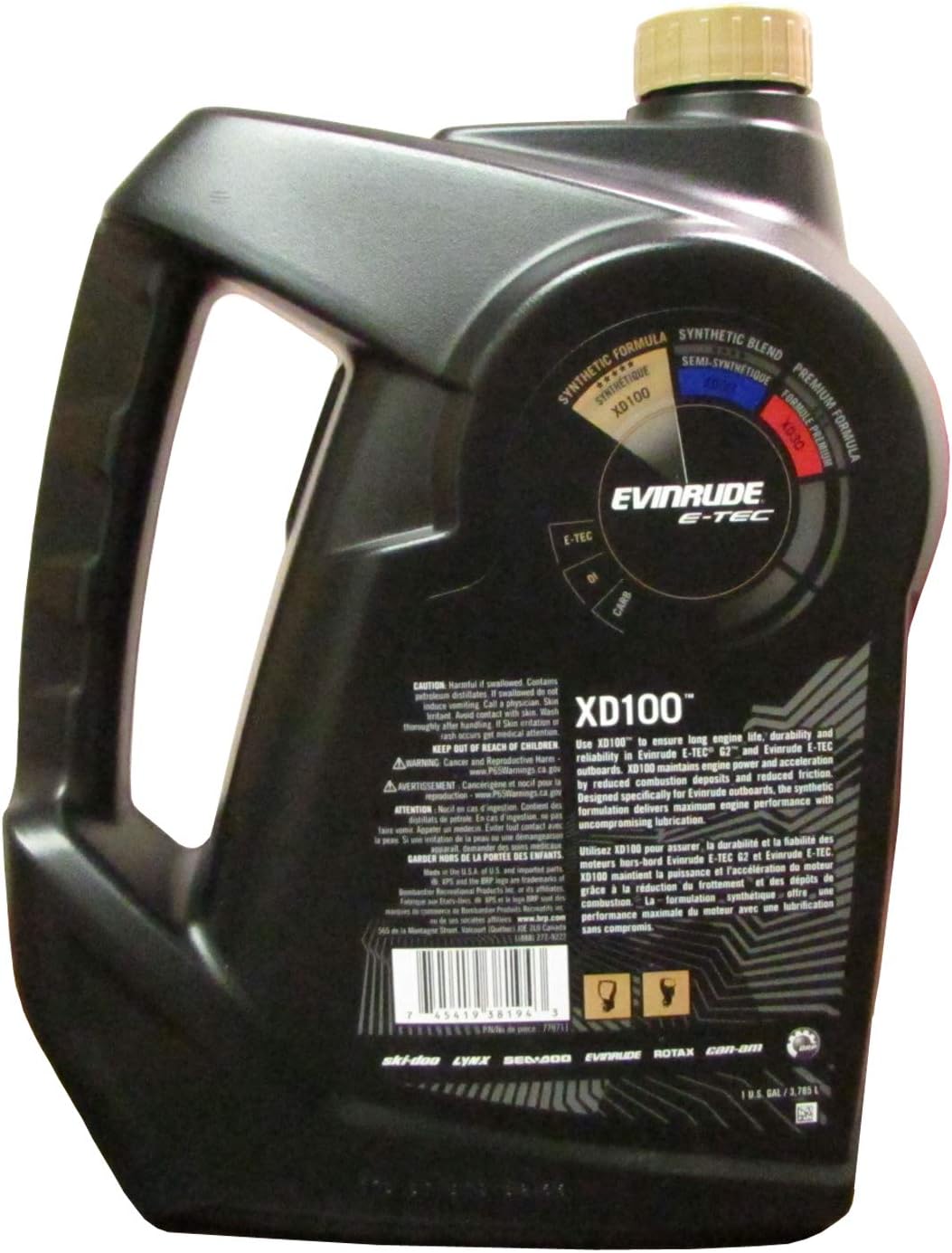 Johnson Evinrude/OMC XPS Marine XD100 Oil Gallon 3 Pack 779711, 0779711, 0764357