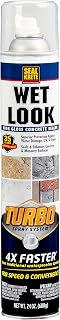 Rust-Oleum Seal-Krete Wet Look Turbo Concrete Sealer Spray, 24 oz High Gloss Clear - 4X Faster UV Protection