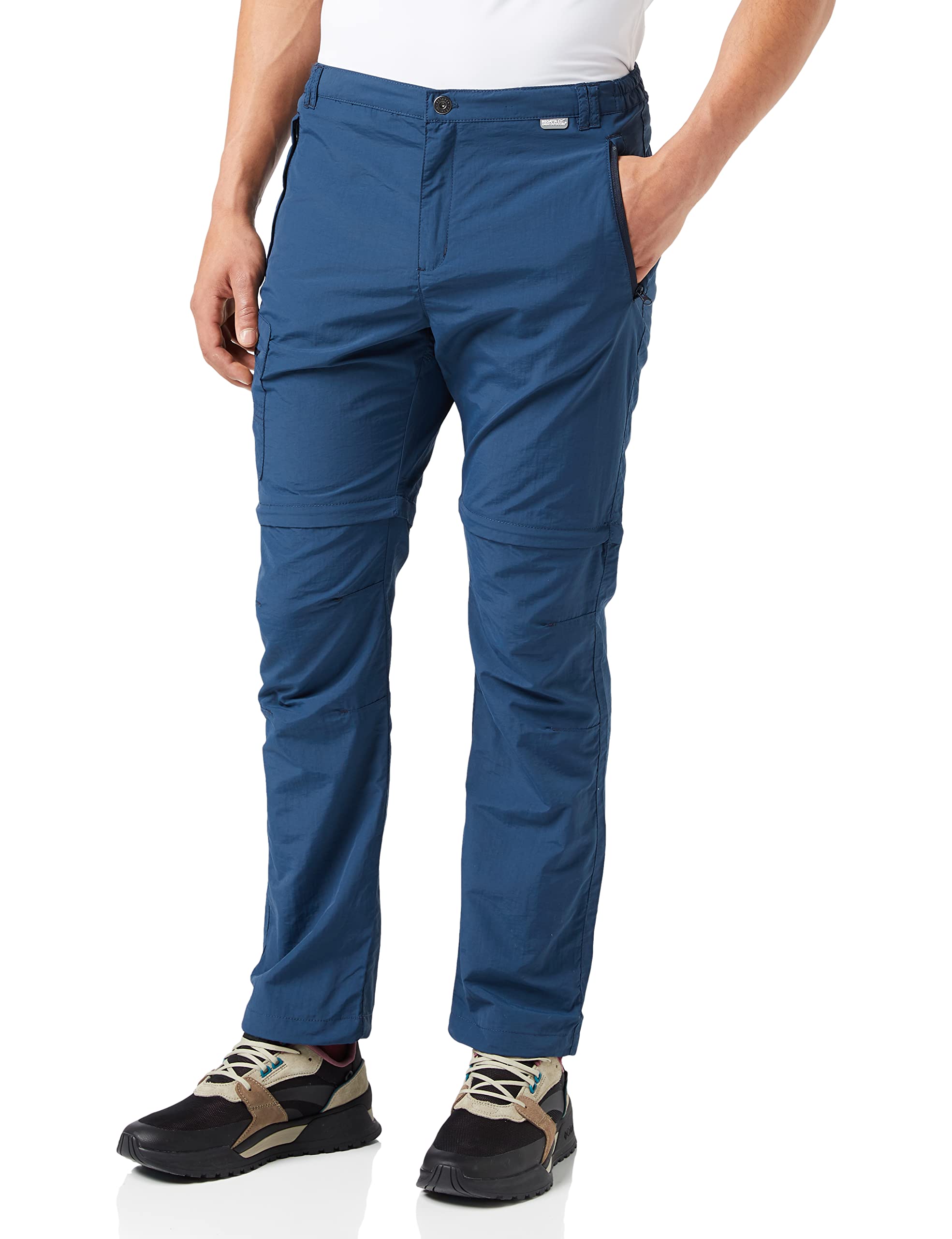 Regatta Men's Blue Highton Zip-Off Active Stretch Trousers 44W