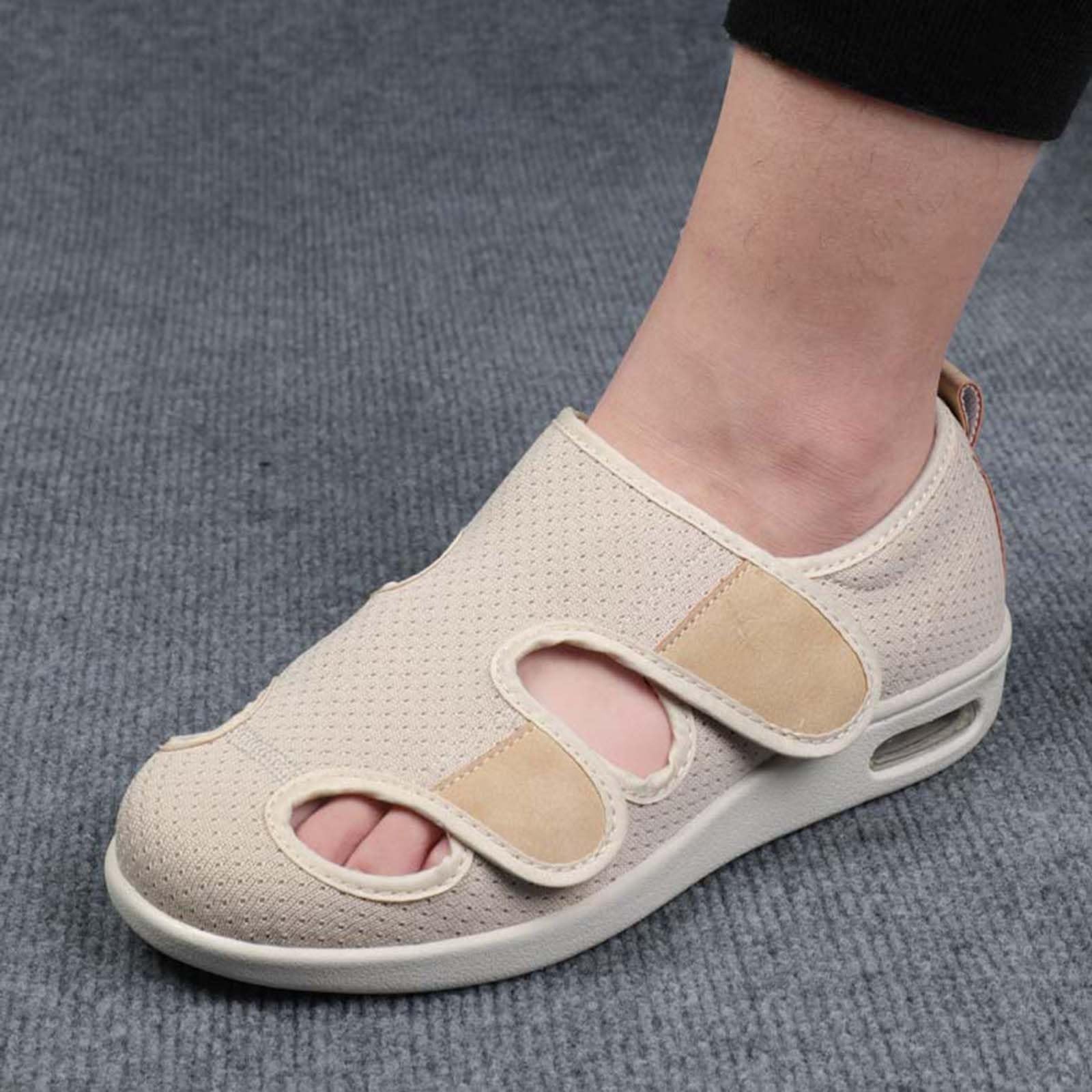 Buty dla diabetyków, buty o bardzo szerokiej szerokości Kobiety Mężczyźni, buty medyczne na opuchnięte stopy, ortopedyczne buty dla diabetyków z pianką zapamiętującą kształt Regulowane buty do chodzen