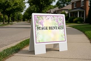 Stage Rentals Spring Flowers Purple Lilac A-Frame Double Sided 23x23 in. sign