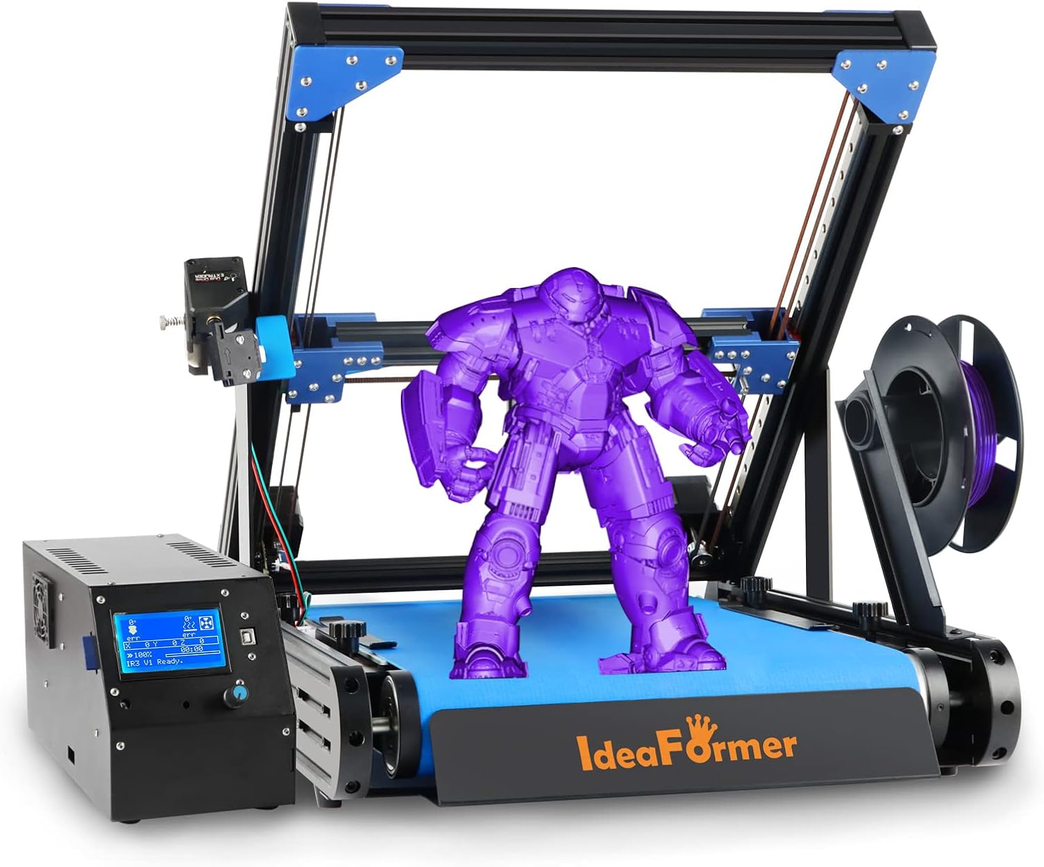 IdeaFormer3D IR3 V1 Infinite ZAxis Conveyor Belt 3D Printer 250×250×∞mm with PLA, Double Gear