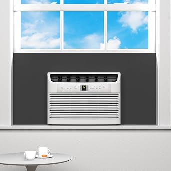 Window Air Conditioner Side Panels, 48 Inch Extended Width XL Size Surround Insulated Foam Side Panels for Window AC Units, Air Conditioner Insulation Side Panel for Summer and Winter, Black