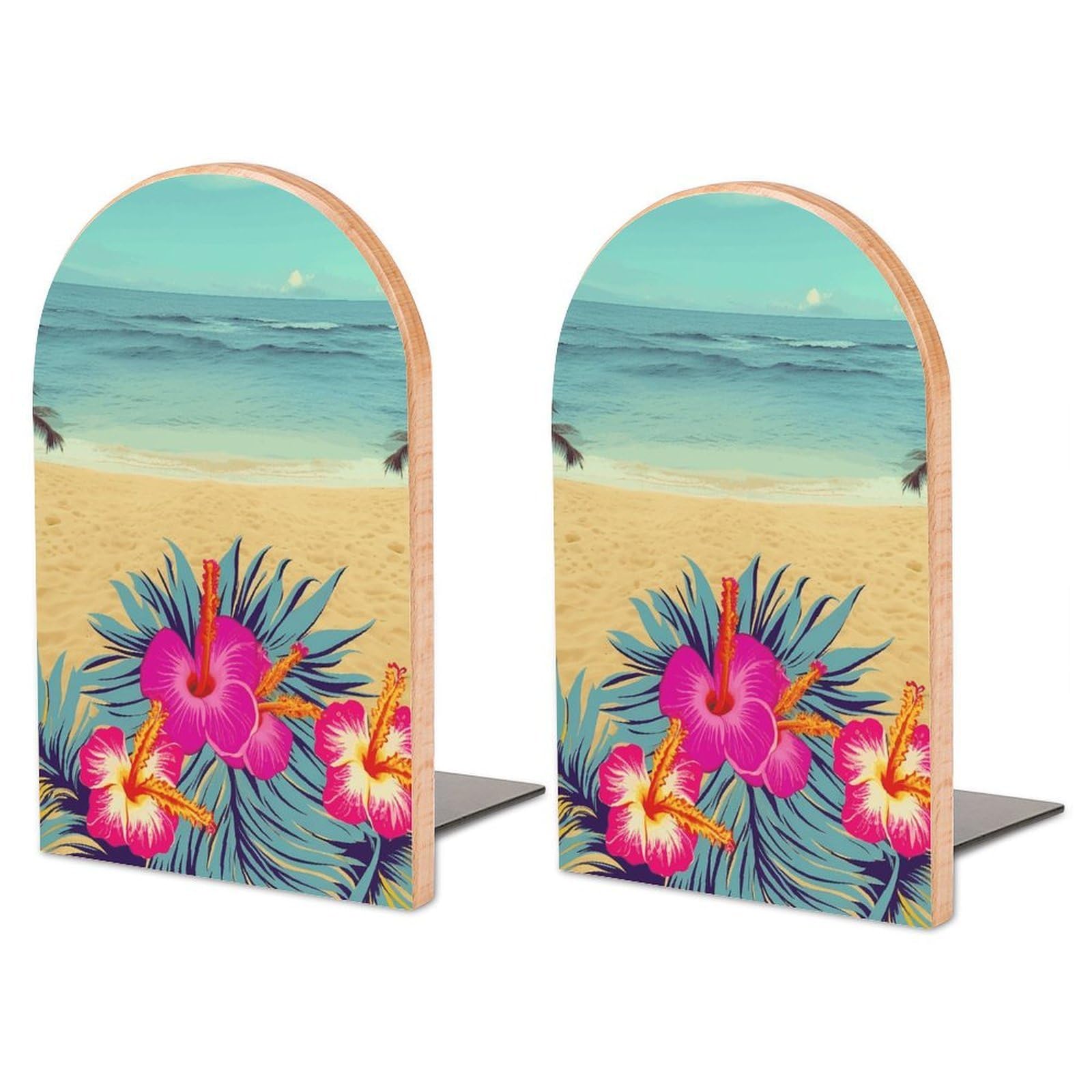 Serre-livres réglable en bois Hello Hawaii pour créer un coin lecture zen au bureau