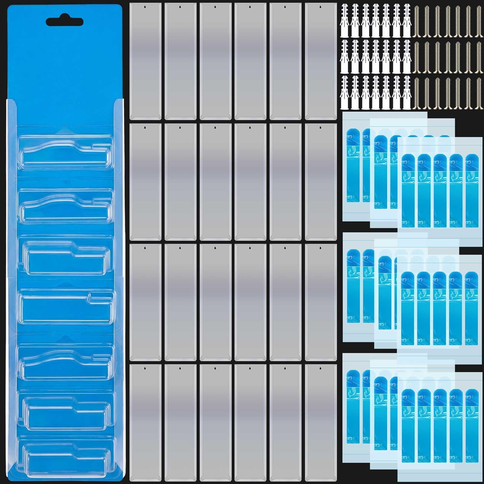 RattanView 25 Pcs Model Car Display Cases Holds up to 250 Cars Packaged Toy Organizer Blister Wall Display Case(16.7 x 4.4 Inches)