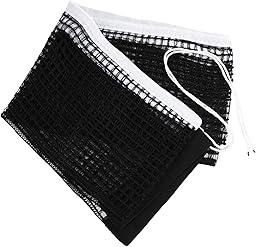 Hawpasy Filet Ping Pong 1,83 m en Nylon et Tissu Poly Coton, Filet Tennis de Table Noir avec Bord BlancFilet de Remplacement Résistant Accessoires Tennis de Table Facile à Installer