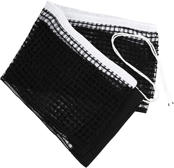 Hawpasy Filet Ping Pong 1,83 m en Nylon et Tissu Poly Coton, Filet Tennis de Table Noir avec Bord BlancFilet de Remplacement Résistant Accessoires Tennis de Table Facile à Installer - 1
