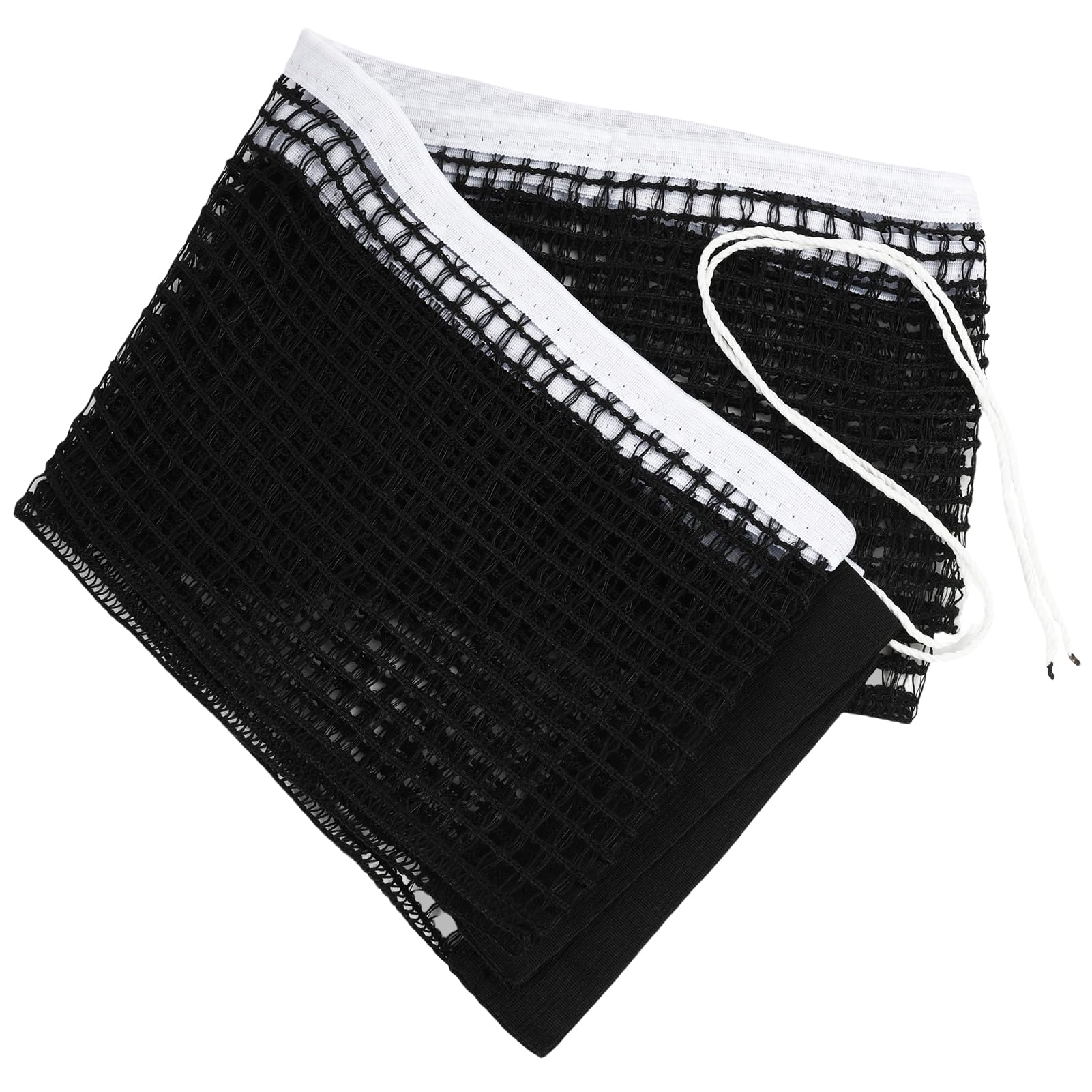 Hawpasy Filet Ping Pong 1,83 m en Nylon et Tissu Poly Coton, Filet Tennis de Table Noir avec Bord BlancFilet de Remplacement Résistant Accessoires Tennis de Table Facile à Installer