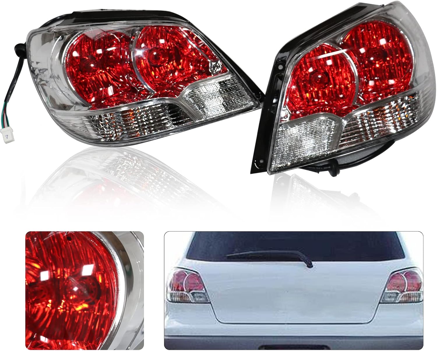 Tail Light Assembly, Fits Outlander 2002 2003 2004 2005 Left Driver and Right Passenger Side Lamp Replacement (Driver and Passenger Side)