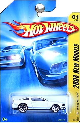 Mattel Hot Wheels Modelos 1 64Escala Blanco 2007nuevo de 2008Shelby GT-500Die Cast Car 001