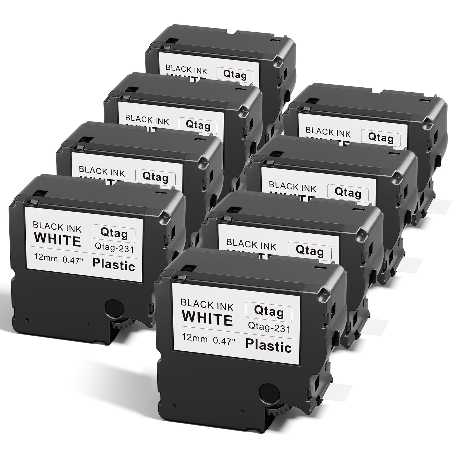 8-Pack Compatible with Brother Btag231 Btag Label Tape 12mm 0.47 White | Compatible with…