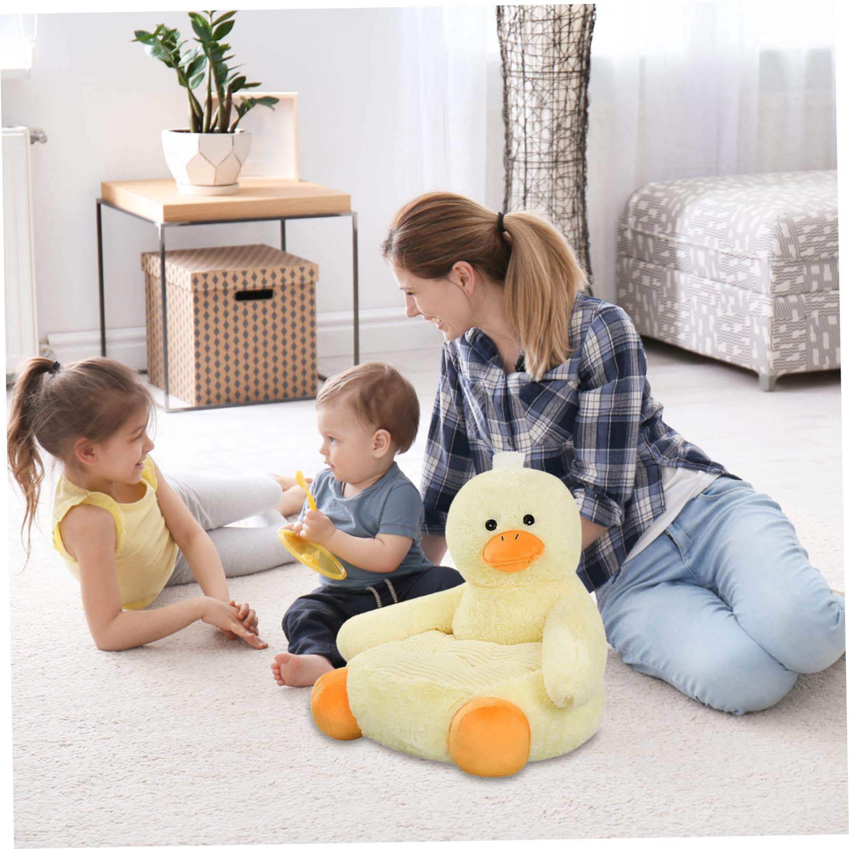 20x20x18 Pollici Simpatico Cartone Animato Anatra Poltrona per Bambini, Peluche Animale Divano per Bambini Sedia da Gioco per cameretta, mobili per, Decorazioni per la casa morbide e SIC