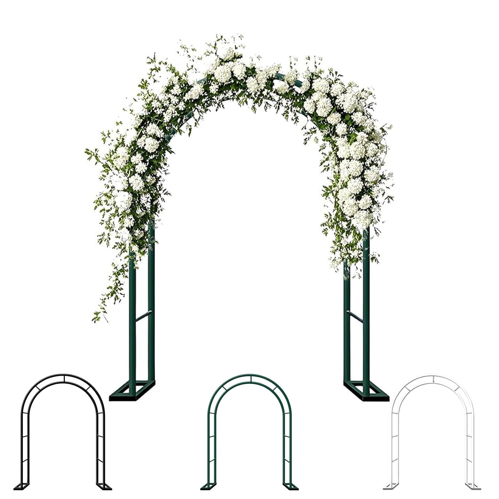 Arche de jardin en métal vert 80x220 cm treillis pour rosiers
