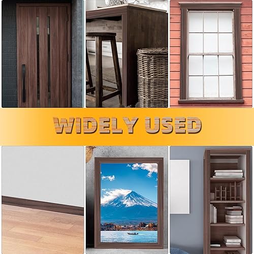 Miniatura 295 de GSCIT Club Bandas de borde de roble, rollo de 1 pulgada x 10 pies de bandas de borde de chapa - Cinta de madera real flexible previamente pegada