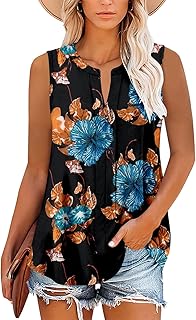 Camisetas sin mangas para mujer, camisetas sin mangas con cuello en V, trajes casuales de negocios, túnica fluida, ropa de gran tamaño