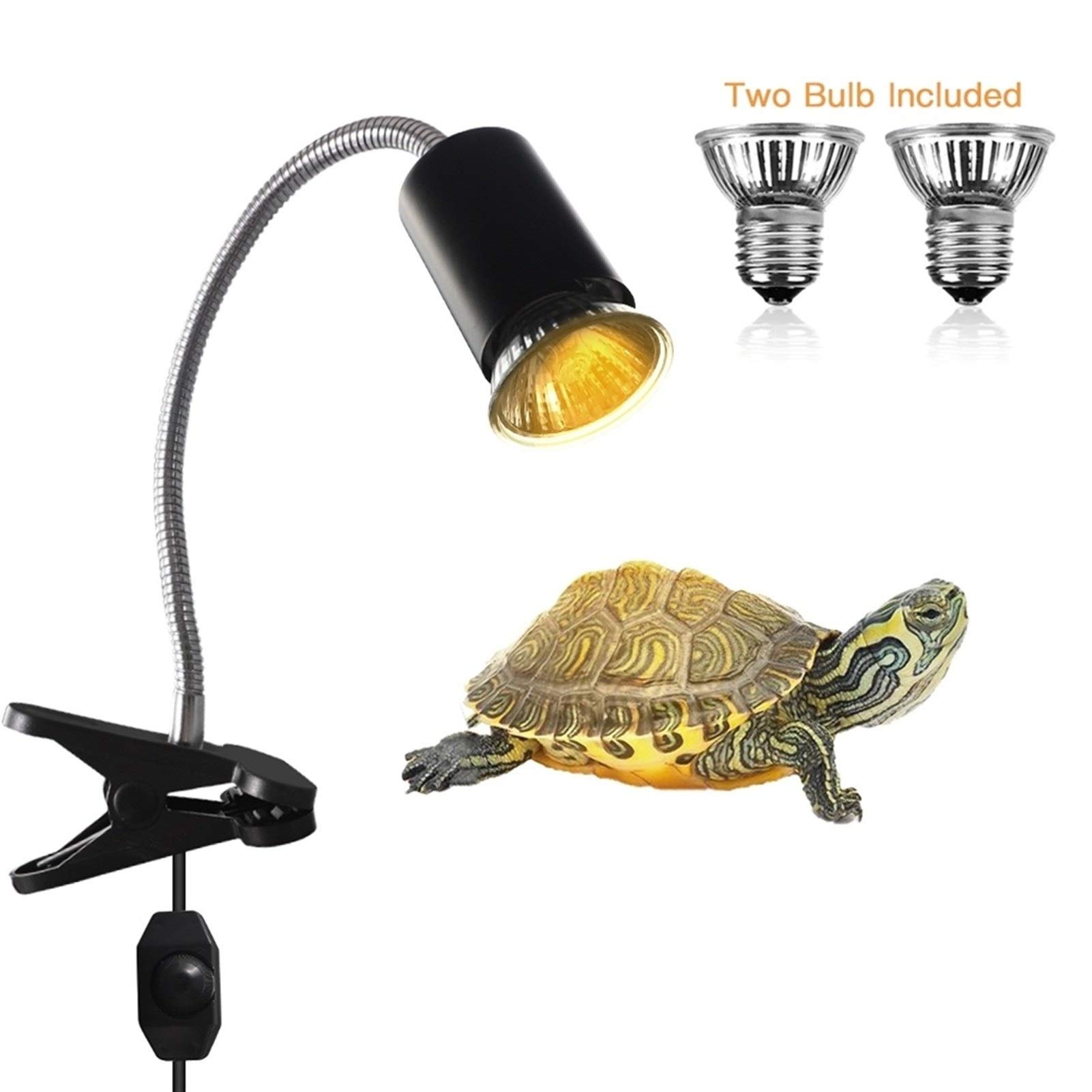 Riscaldatore per Animali Domestici 25W 50W del Rettile della Lampada di Calore della Lampada di Clip con portalampada UVA UVB Basking Lampada for rettili Lizard Turtle Snake Acquario