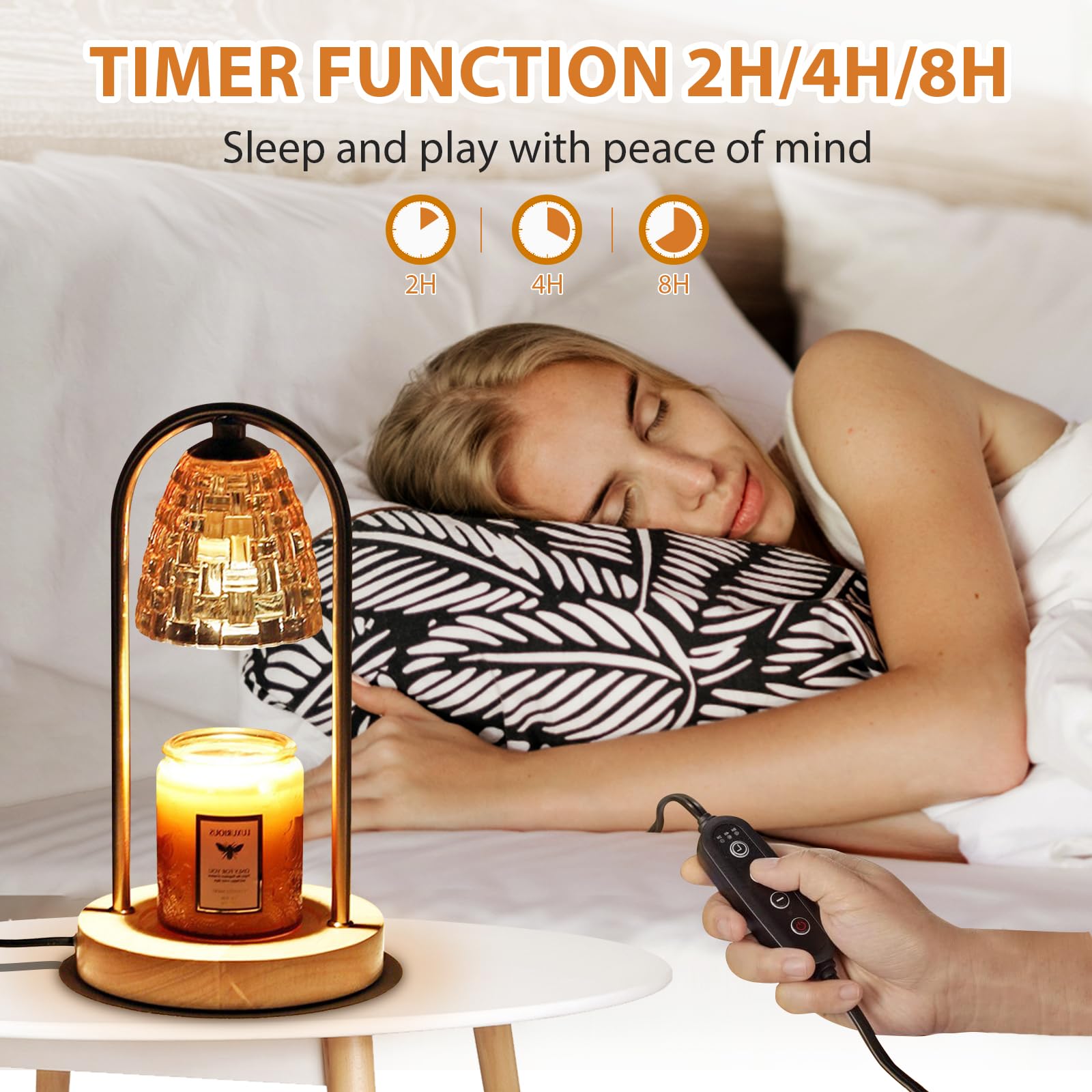 Cuteefun Kerzenwärmer Mit Timer – Elektrische Duftlampe Für Wachs, Dimmbar & Höhenverstellbar