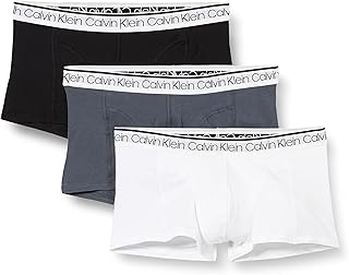 Calvin Klein Pack de 3 bóxers de hombre 3 PK Low Rise Trunk con stretch