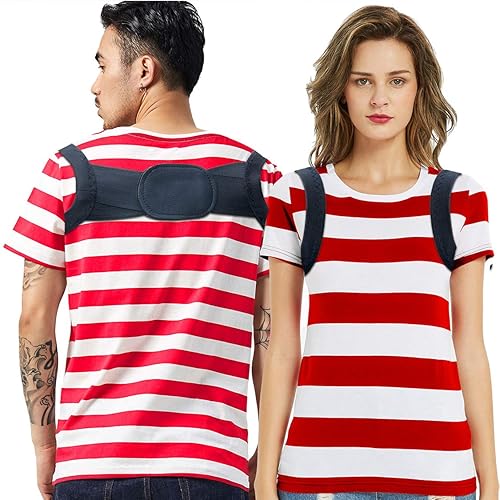 Miniatura 4 de Corrector de postura para mujeres y hombres, soporte de espalda, alivio del dolor, soporte de hombro, enderezador de espalda ajustable para columna