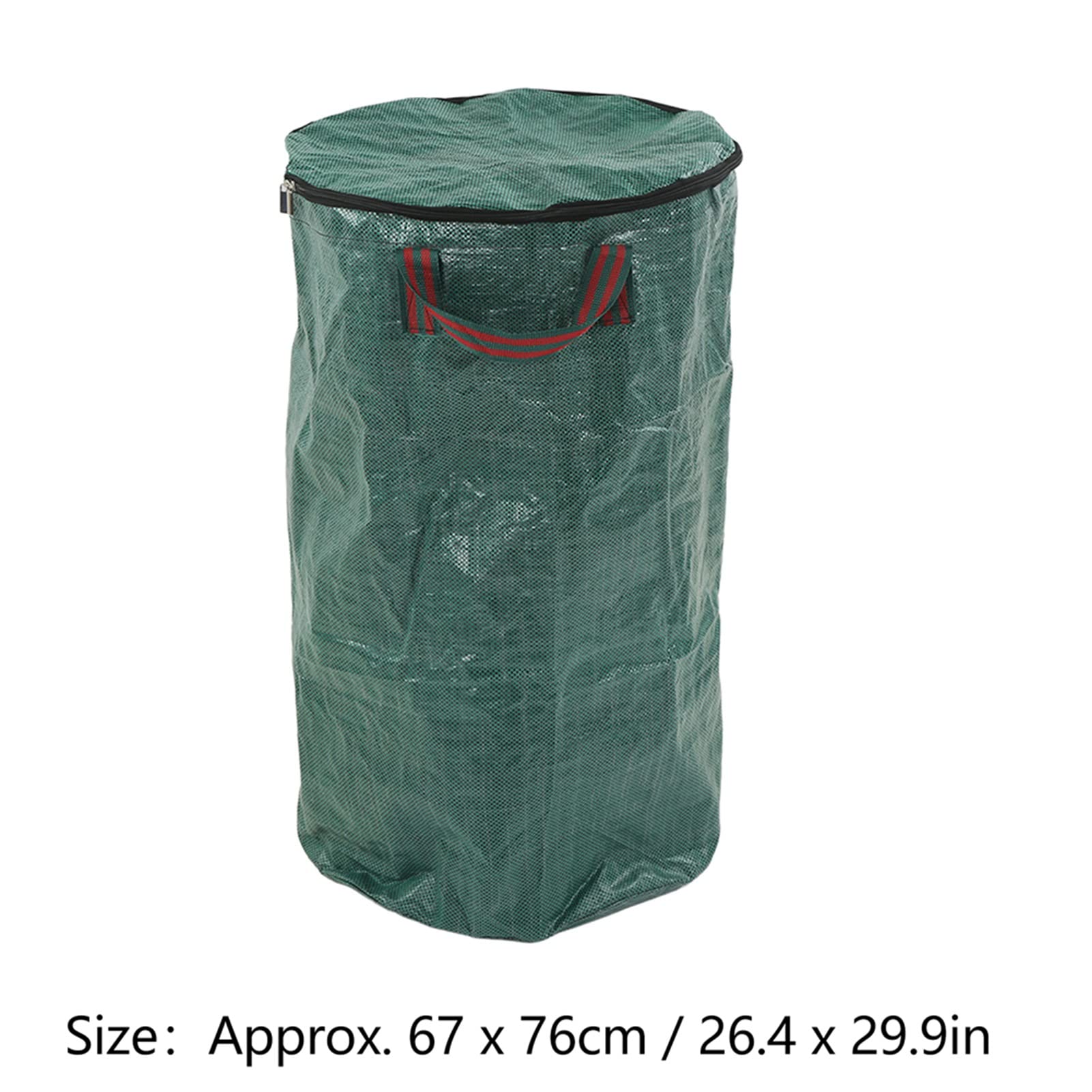 2 szt. Worki na śmieci ogrodowe Zielony worek do zbierania liści wielokrotnego użytku, odporny na ciepło, z uchwytem (272L/72Gal 67x76cm /26.4x29.9in)