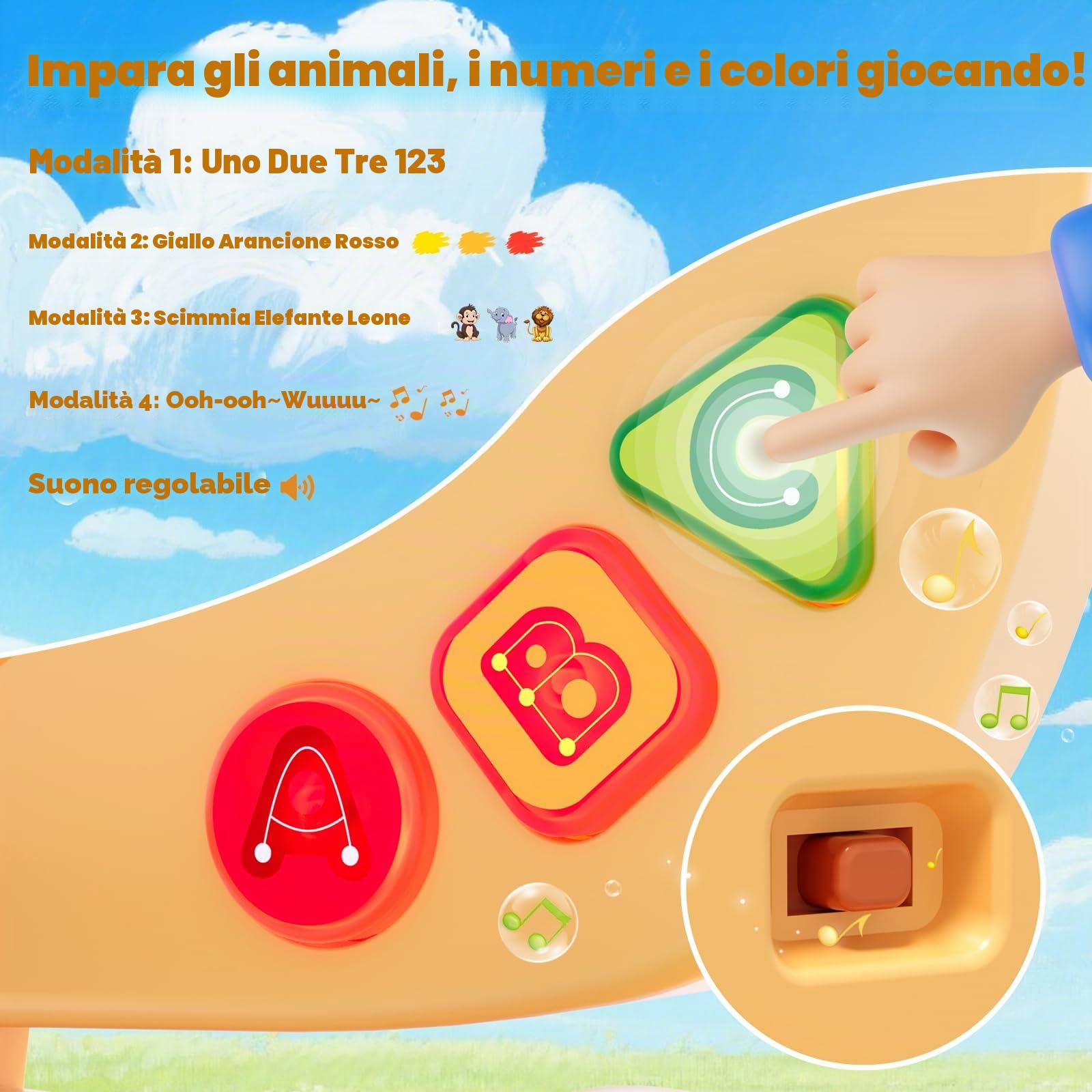 HYES 3 in 1 Bambini Canestro da Basket con Calcio Baseball, Pallacanestro con Porta da Calcio, Mini Canestro Basket, Bambino Apprendimento attività Giocattoli Regalo per Baby Ragazzo Ragazza