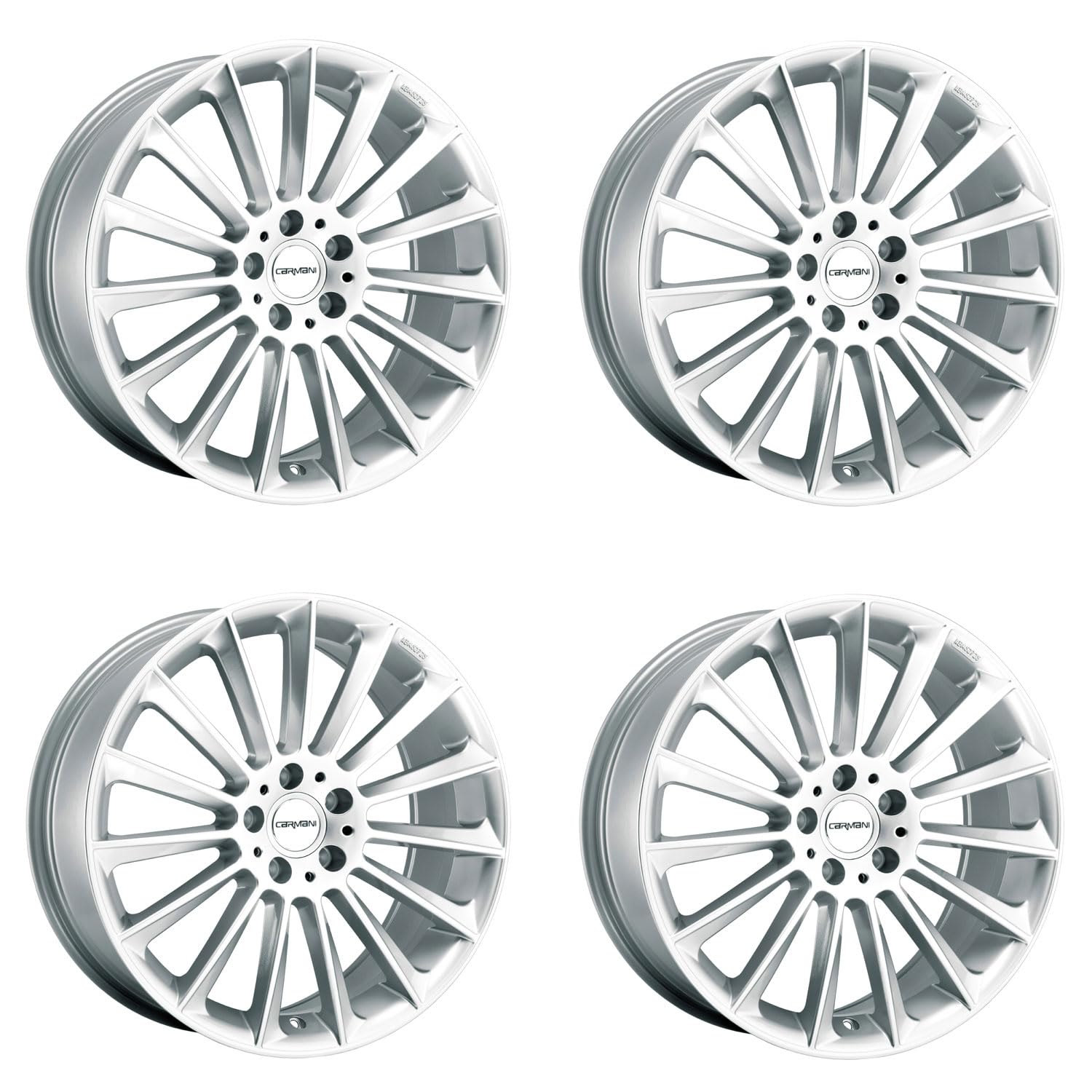 4x Carmani alloy rims 17 Fritz 8.0x19 ET38 5x112 white silver