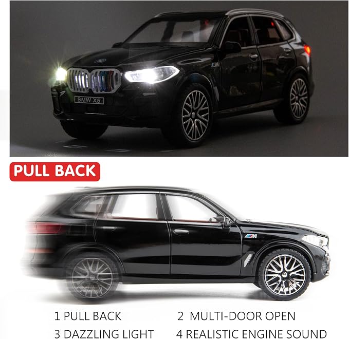 BDTCTK 1:32 Compatible Coche Modelo SUV X5 a Escala miniatura 4