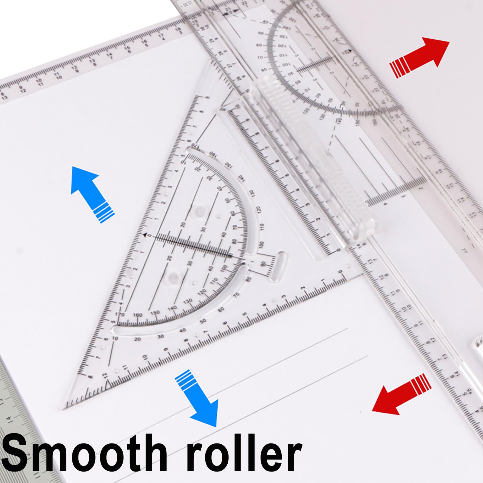 Juego de tablas de dibujo con movimiento paralelo y accesorios ajustables para bocetos gráficos y dibujos técnicos
